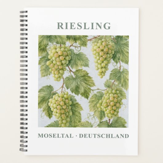 Riesling Moseltal Duitsland Vintage Reis Kunst Planner (Voorkant)