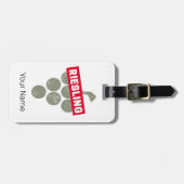 Riesling Vine  Wijndrinker Druivenontwerp Bagagelabel (Voorkant horizontaal)