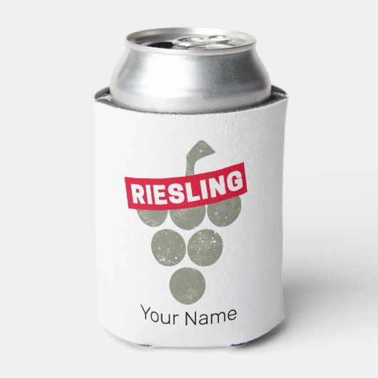 Riesling Vine  Wijndrinker Druivenontwerp Blikjeskoeler (Blikje Voorkant)