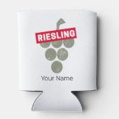 Riesling Vine  Wijndrinker Druivenontwerp Blikjeskoeler (Achterkant)