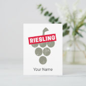 Riesling Vine  Wijndrinker Druivenontwerp Feestdagenkaart (Staand voorkant)