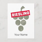 Riesling Vine  Wijndrinker Druivenontwerp Feestdagenkaart (Voorkant)