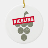Riesling Vine  Wijndrinker Druivenontwerp Keramisch Ornament (Voorkant)