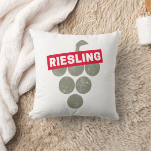 Riesling Vine Wijndrinker Druivenontwerp Kussen