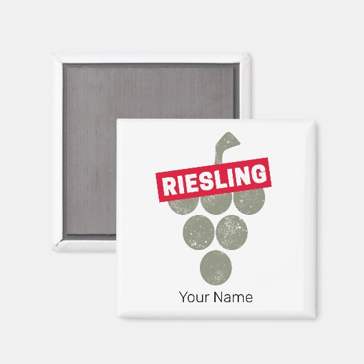 Riesling Vine  Wijndrinker Druivenontwerp Magneet (Voorkant / Achterkant)