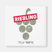 Riesling Vine  Wijndrinker Druivenontwerp Magneet (Voorkant)
