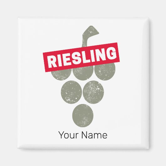 Riesling Vine  Wijndrinker Druivenontwerp Magneet (Voorkant)