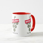 Riesling Vine  Wijndrinker Druivenontwerp Mok (Voorkant rechts)