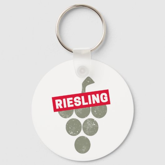 Riesling Vine Wijndrinker Druivenontwerp Sleutelhanger (Voorkant)