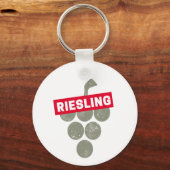 Riesling Vine  Wijndrinker Druivenontwerp Sleutelhanger (Voorkant)