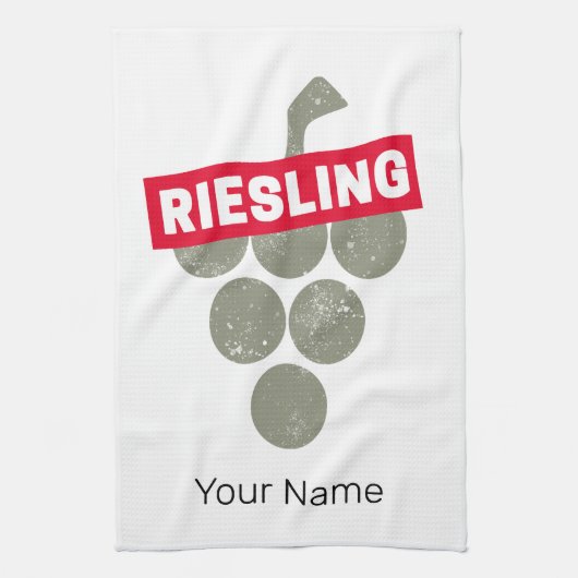 Riesling Vine  Wijndrinker Druivenontwerp Theedoek (Verticaal)