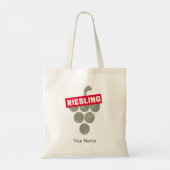 Riesling Vine  Wijndrinker Druivenontwerp Tote Bag (Achterkant)