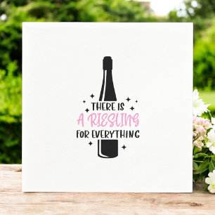 Riesling voor alles grappige wijn servet