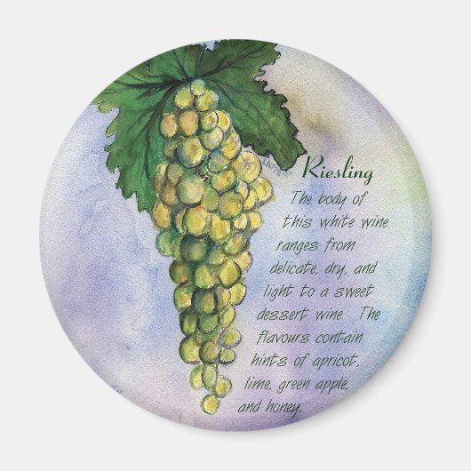 Riesling Wine Grapes Magnet (Voorkant)