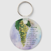 Riesling Wine Grapes Sleutelhanger (Voorkant)