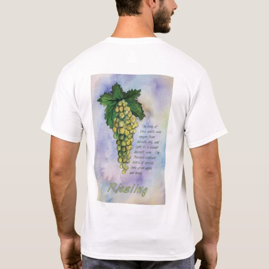 Riesling Wine Grapes T-Shirt (Achterkant)