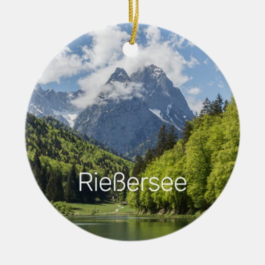 Riessersee Alps Garmisch Partenkirchen Beieren Keramisch Ornament (Voorkant)