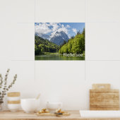 Riessersee Alps Garmisch Partenkirchen Beieren Poster (Keuken)