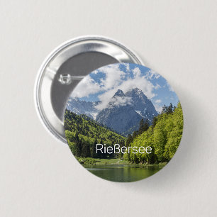 Riessersee Alps Garmisch Partenkirchen Beieren Ronde Button 5,7 Cm