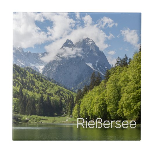 Riessersee Alps Garmisch Partenkirchen Beieren Tegeltje (Voorkant)