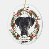 riet corso hond keramisch ornament (Links)