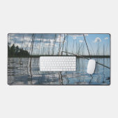 Riet en reflecties op Rice Lake Bureaumat (Keyboard & Muis)