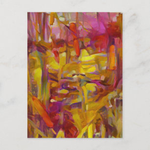 riet in natuur trillende kleuren A.I. Briefkaart