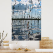 Riet op Rice Lake – Opper-Halfrond Poster (Keuken)
