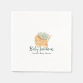 Rieten & Baby's Breath - Sage Green Servet (Voorkant)