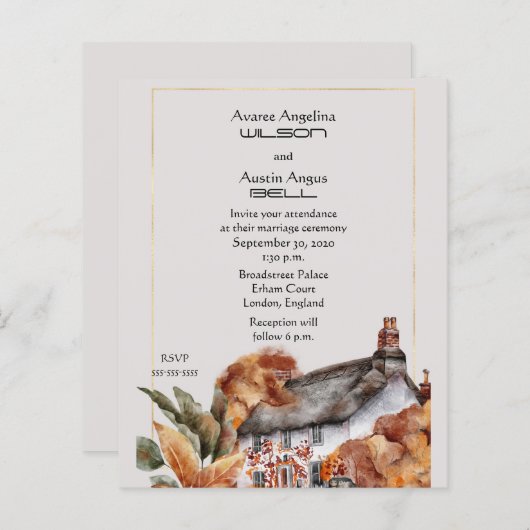 rieten dak brits huwelijk (Voorkant / Achterkant)