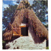 Rieten Dak Hut Douchegordijn (Voorkant)