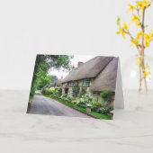 rieten huisjes kaart (Gele Bloem)