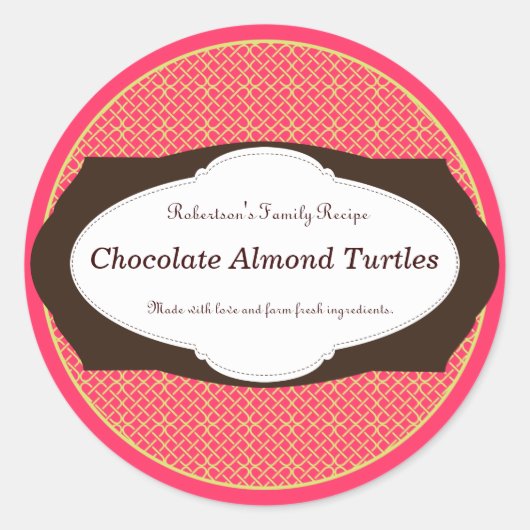 Rieten Label Jar Favor Sticker (Voorkant)
