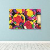 Rieten manden canvas afdruk (Insitu (Houten vloer))