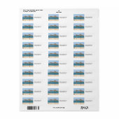 Rieten strandparasols etiket (Full Sheet)