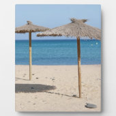 Rieten strandparasols fotoplaat (Voorkant)