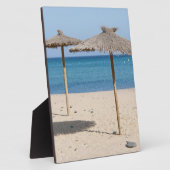 Rieten strandparasols fotoplaat (Zijkant)