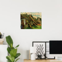 Rieten zandstenen cottages van Vincent van Gogh