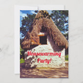 Rietgedekt Dak Hut Housewarming type Kaart (Voorkant)