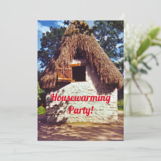 Rietgedekt Dak Hut Housewarming type Kaart