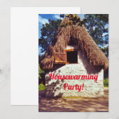 Rietgedekt Dak Hut Housewarming type Kaart (Voorkant / Achterkant)