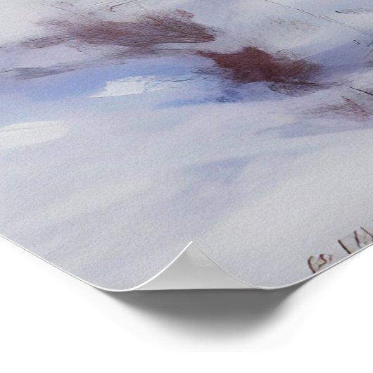 riethut aan de oostkust van de winter poster (Hoek)