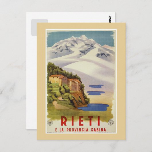 Rieti Sabina  Italiaanse reisposter Briefkaart (Voorkant / Achterkant)