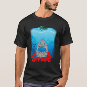 Rietjes redden de schildpad beschermen oceaan en z t-shirt