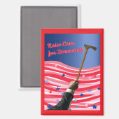 rietstok-democratiemagneet magneet (Voorkant / Achterkant)