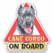 rietveld corso aan boord mastiff hond rood verkeer sticker (Voorkant)