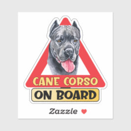 rietveld corso aan boord mastiff hond rood verkeer sticker