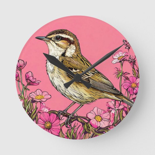 Rietzanger vogel ronde klok (Voorkant)