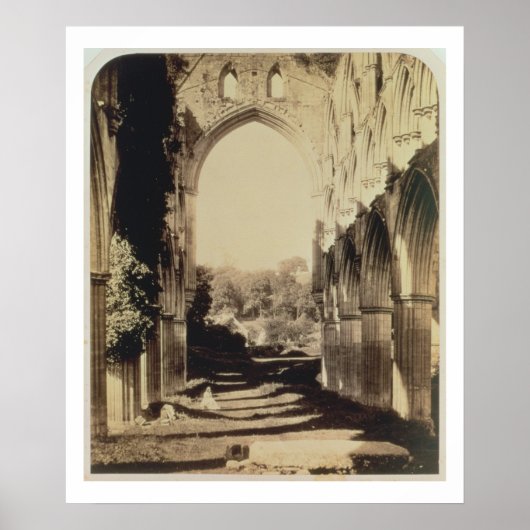 Rievaulx Abbey, North Yorkshire, 1854 (foto sepia) Poster (Voorkant)