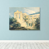 Rievaulx Abbey, Yorkshire, 1798 (m/c) Canvas Afdruk (Insitu (Houten vloer))